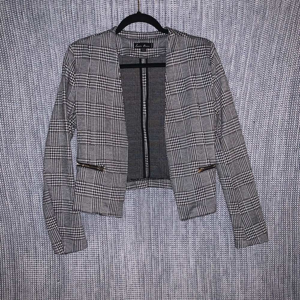 Love Tree houndstooth mock blazer